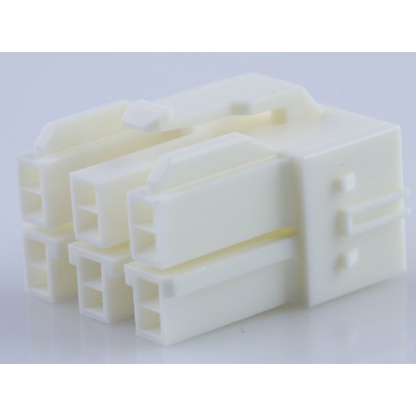 Molex Board Connector, 6 Contact(S), Female, Straight, Crimp Terminal, Locking, White Insulator,  1510492611